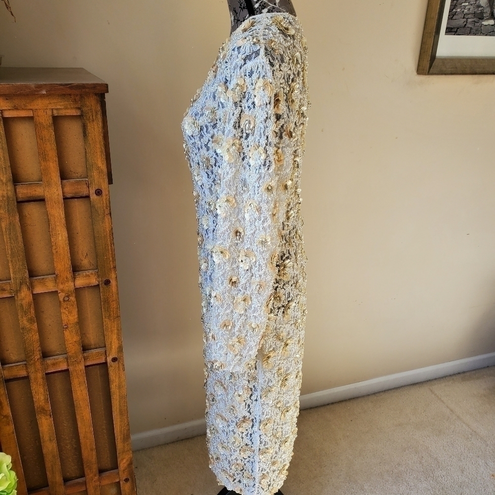 Gorgeous lace beaded embelished dress sz. 4 - Picture 2 of 7